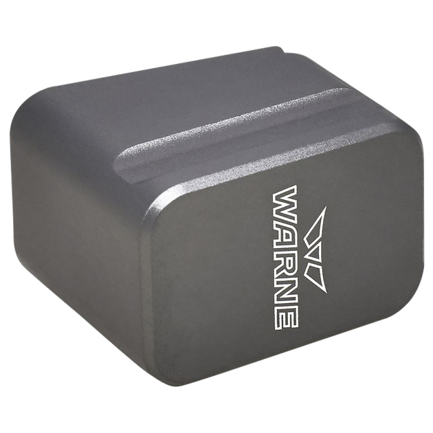 Warne MEG1754GR Magazine Extension  made of 6061-T6 Aluminum with Hardcoat Anodized Gray Finish for Glock 17, 22 Magazines (Adds 5rds 9mm Luger, 4rds 40 S&W)