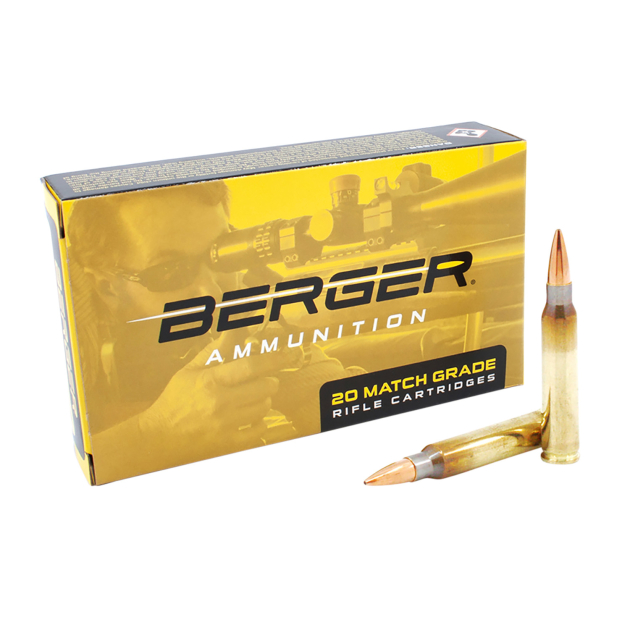 Berger Bullets 23020 Target Rifle 223Rem 73gr Boat Tail 20 Per Box/10 Case