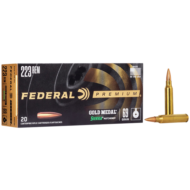 Federal GM3006M Premium Gold Medal 30-06Springfield 168gr Sierra MatchKing BTHP 20 Per Box/10 Case