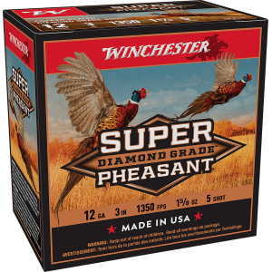 Winchester Ammo SPDG1235 Super Pheasant Diamond Grade 12Gauge 3" 1 5/8oz 5Shot 25 Per Box/10 Case