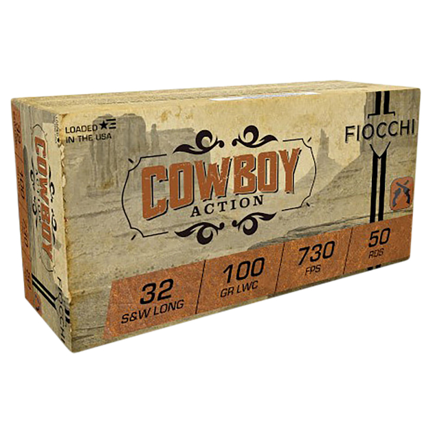 Fiocchi 32LA Cowboy Action  32S&WLong 100gr Lead Wadcutter 50 Per Box/20 Case