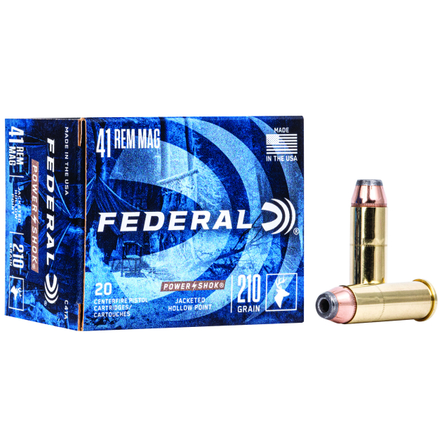 Federal C41A Power-Shok Handgun 41RemMag 210gr Jacketed Hollow Point 20 Per Box/25 Case
