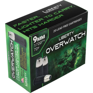 LIBERTY OVERWATCH 9MM LUGER - 72GR HP 20RD 50BX/CS