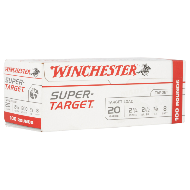Winchester Ammo TRGT208VP Super-Target  20Gauge 2.75" 7/8oz 8Shot 100 Box/2 Case *Value Pack