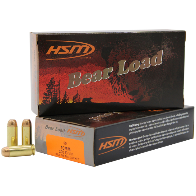 HSM 10MM8N Training  10mm Auto 200 gr Full Metal Jacket 50 Per Box/ 20 Case
