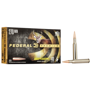 Federal P270BCH1 Premium  270Win 140gr Berger Hybrid Hunter 20 Per Box/10 Case