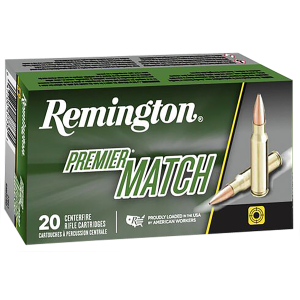 Remington Ammunition 21486 Premier Match 308Win 175gr Sierra MatchKing BTHP 20 Per Box/10 Case