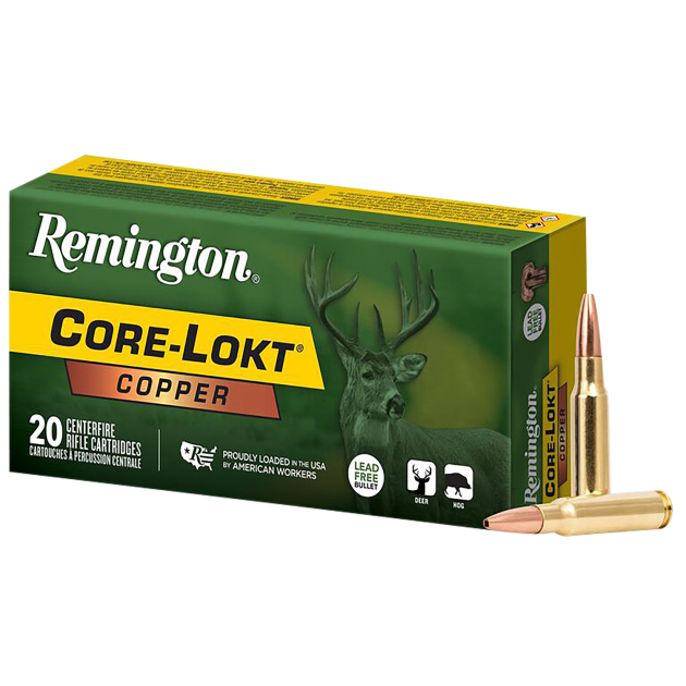 Remington Ammunition R27854 Core-Lokt Copper 308Win 150gr Copper Hollow Point 20 Per Box/10 Case