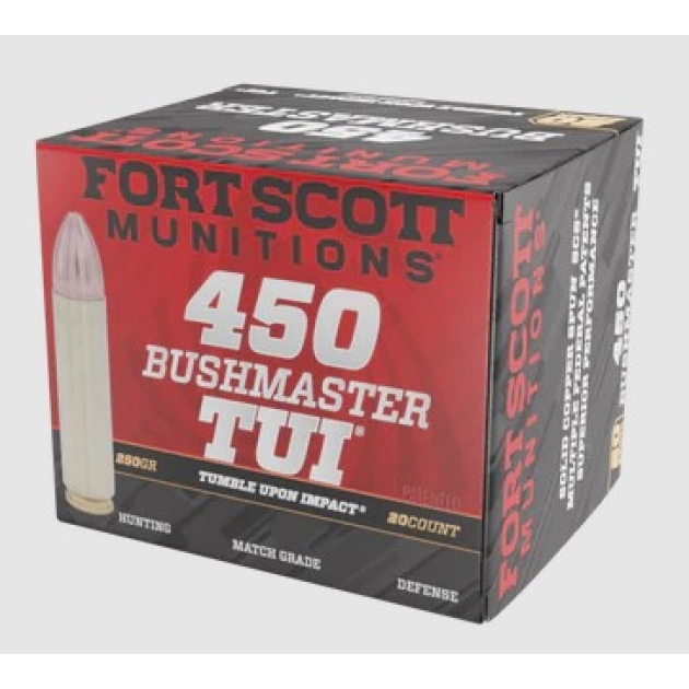 Fort Scott Munitions 450 Bushmaster Rifle Ammo - 250gr | 20rd Box