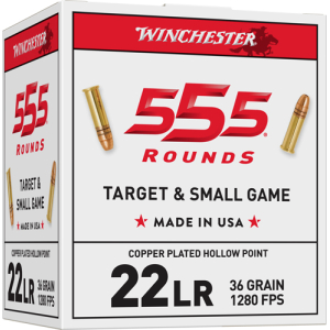 WINCHESTER 22LR 36GR PLATED HP - 1280FPS 555RD 10BX/CS
