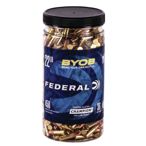 Federal 750BTL450 Champion Training BYOB 22LR 36gr Copper Plated Hollow Point 450 Per Box/8 Case