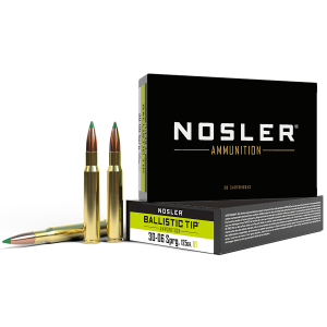 Nosler 40068 Ballistic Tip  30-06Springfield 125gr Spitzer Ballistic Tip 20 Per Box/10 Case