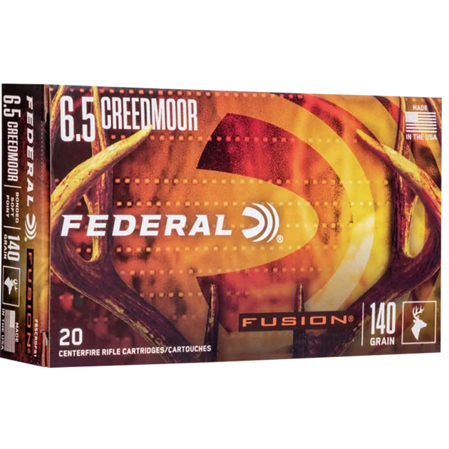 Federal F65CRDTFS1 Fusion  6.5Creedmoor 140gr Bonded Soft Point 20 Per Box/10 Case