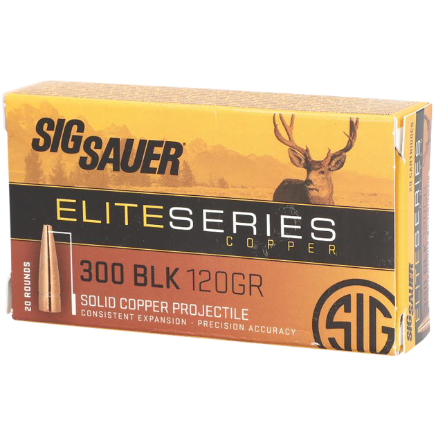 Sig Sauer E3006H120 Elite Copper Hunting  30-06Springfield 150gr Copper Solid 20 Per Box/10 Case