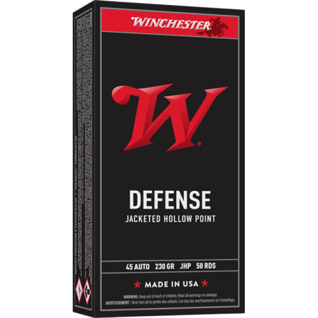 WINCHESTER USA 45 ACP 230GR - JHP 50RD 10BX/CS