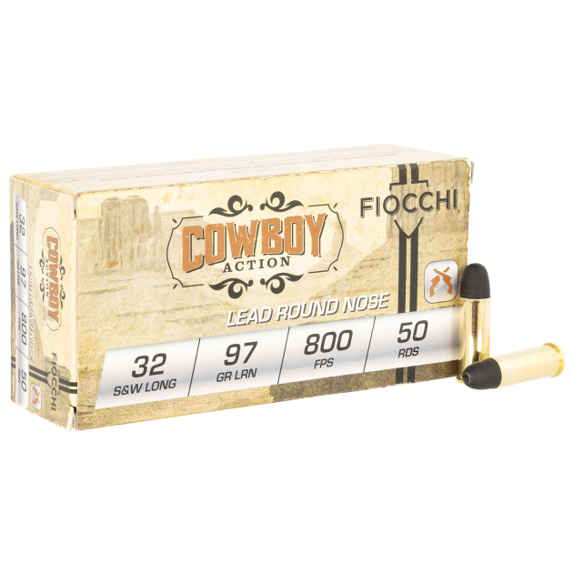 Fiocchi 32SWLL Cowboy Action  32S&WLong 97gr Lead Flat Point 50 Per Box/20 Case