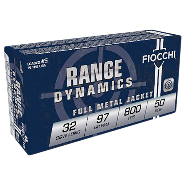 Fiocchi 32SWLA Range Dynamics  32S&WLong 97gr Full Metal Jacket 50 Per Box/20 Case