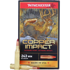 WINCHESTER COPPER IMPACT 243 - WIN 85GR 20RD 10BX/CS