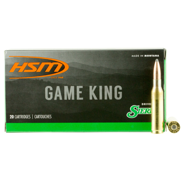 HSM 7MM087N Game King  7mm-08 Rem 140 gr Sierra GameKing Spitzer Boat Tail 20 Per Box/ 25 Case