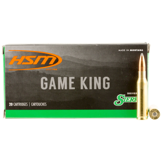 HSM 7MM089N Game King  7mm-08 Rem 160 gr Sierra GameKing Spitzer Boat Tail 20 Per Box/ 25 Case
