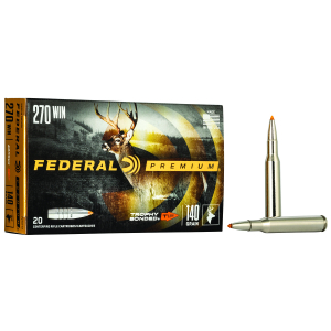 Federal P270TT3 Premium  270Win 140gr Trophy Bonded Tip 20 Per Box/10 Case