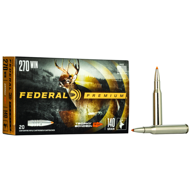Federal P270TT3 Premium  270Win 140gr Trophy Bonded Tip 20 Per Box/10 Case