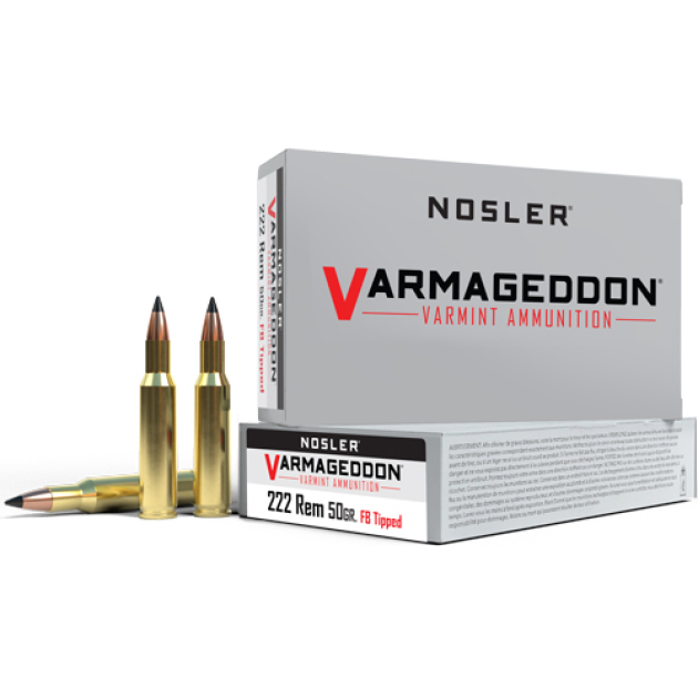 NOSLER VARMAGEDDON 222 REM - 50GR FBT 20RD 20BX/CS