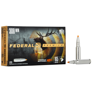 Federal P308TT2 Premium  308Win 165gr Trophy Bonded Tip 20 Per Box/10 Case