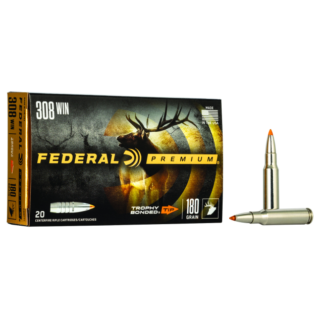 Federal P308TT1 Premium  308Win 180gr Trophy Bonded Tip 20 Per Box/10 Case