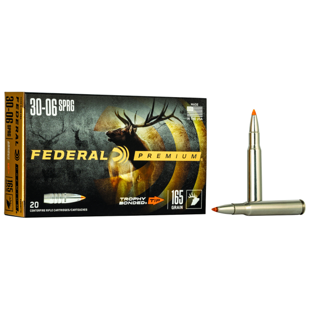 Federal P3006TT2 Premium  30-06Springfield 165gr Trophy Bonded Tip 20 Per Box/10 Case