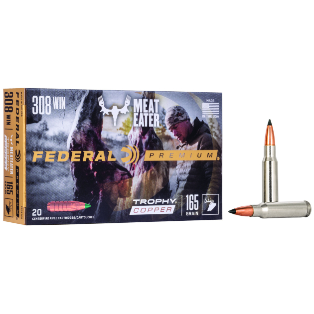 Federal P308TC2 Premium  308Win 165gr Trophy Copper 20 Per Box/10 Case