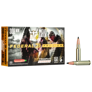 Federal P308TC3 Premium  308Win 150gr Trophy Copper 20 Per Box/10 Case