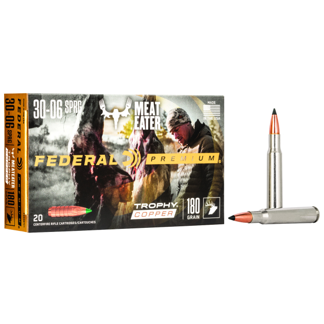 Federal P3006TC1 Premium  30-06Springfield 180gr Trophy Copper 20 Per Box/10 Case