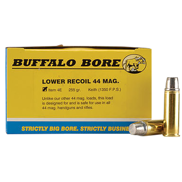 Buffalo Bore Ammunition 4E20 Low Recoil Strictly Business 44Rem Mag 255gr Hard Cast 20 Per Box/12 Case