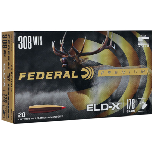 Federal P308ELDX1 Premium ELD-X 308Win 178gr 20 Per Box/10 Case