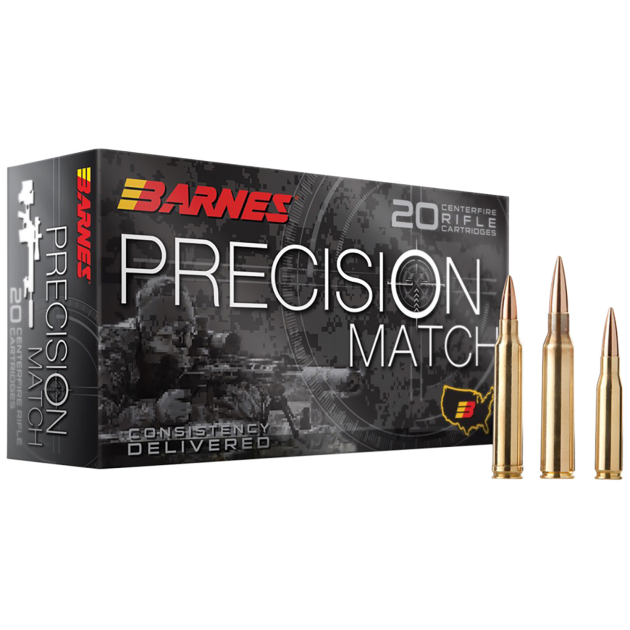 Barnes Bullets 30819 Precision Match  6.5PRC 145gr Open Tip Match Boat Tail 20 Per Box/10 Case