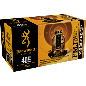 Browning Ammo B191800404 FMJ Value Pack 40S&W 165gr Full Metal Jacket 100 Per Box/5 Case