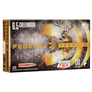 Federal P65CRDBTSX1 Premium  6.5Creedmoor 130gr Barnes TSX 20 Per Box/10 Case