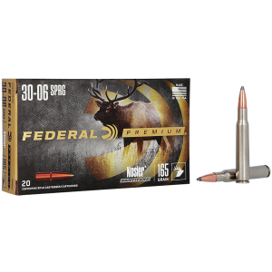 Federal P3006AD Premium  30-06Springfield 165gr Nosler Partition 20 Per Box/10 Case