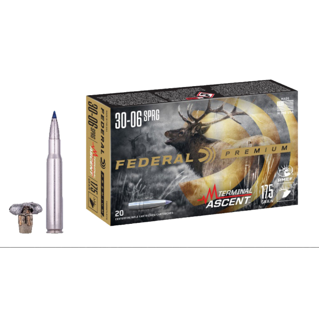 Federal P3006TA1 Premium Terminal Ascent 30-06Springfield 175gr 20 Per Box/10 Case