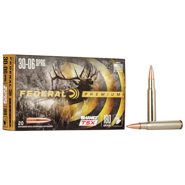 Federal P3006AE Premium  30-06Springfield 180gr Barnes TSX 20 Per Box/10 Case