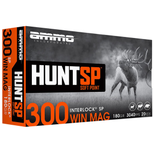 Ammo Inc 300WM10SPA20 Hunt  300Win 180gr Soft Point 20 Per Box/10 Case