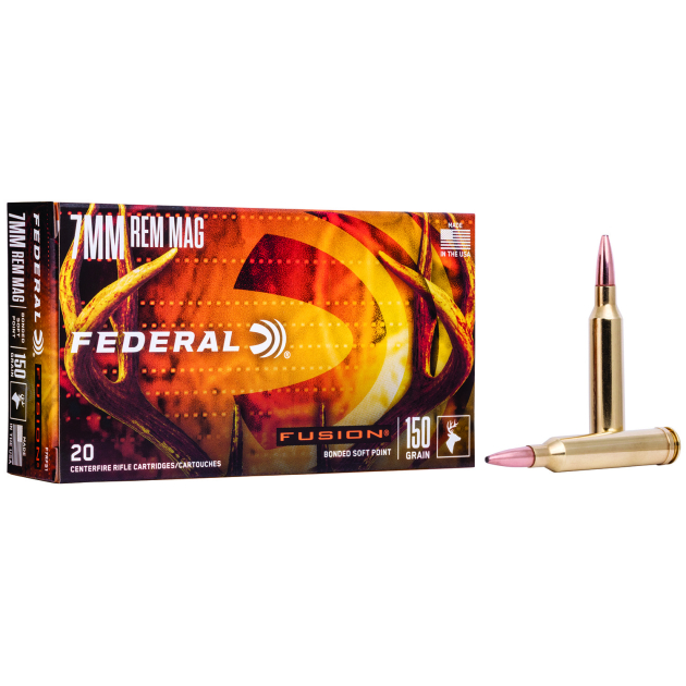 Federal F7RFS1 Fusion  7mmRem 150gr Bonded Soft Point 20 Per Box/10 Case