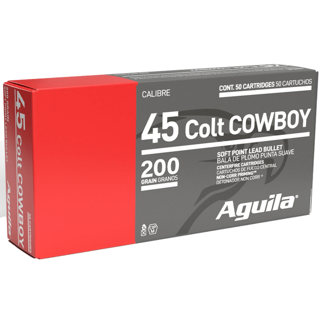 Aguila 1E454319 Cowboy Action  45Colt 200gr Soft Point 50 Per Box/10 Case