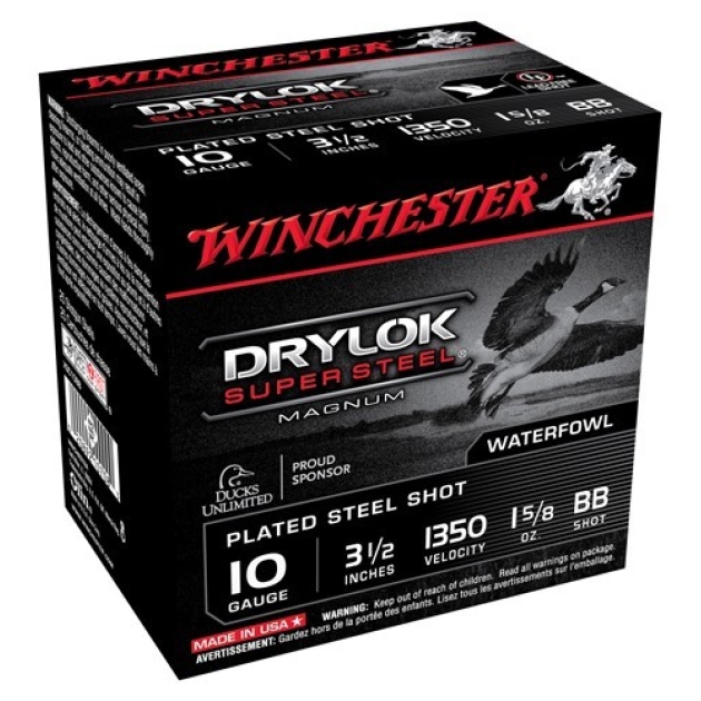 WINCHESTER DRYLOK 10GA 3.5" - 1-5/8OZ BB 1350FPS 25RD 10BX/C