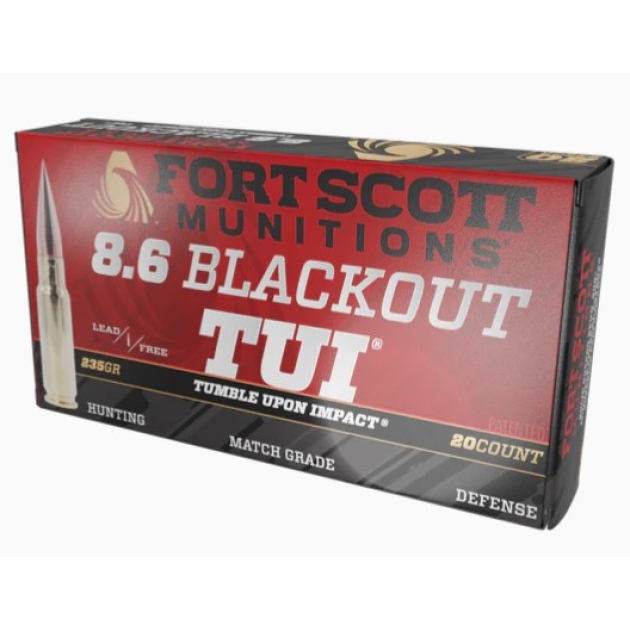 Fort Scott Munitions 8.6 Blackout Rifle Ammo - 235gr | 20rd Box
