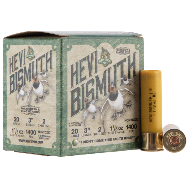 HEVI-Shot HS17002 HEVI-Bismuth  20Gauge 3" 1 1/8oz Bismuth 2Shot 25 Per Box/10 Case