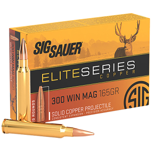Sig Sauer E3WMH120 Elite Copper Hunting  300WinMag 165gr Copper Solid 20 Per Box/10 Case