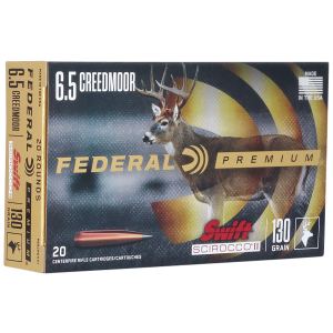 Federal P65CRDSS1 Premium  6.5Creedmoor 130gr Swift Scirocco II 20 Per Box/10 Case