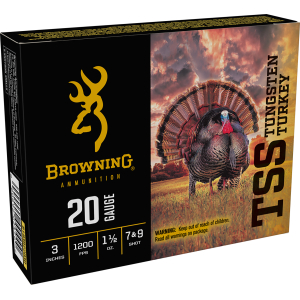Browning Ammo B193922030 TSS Tungsten Turkey 20Gauge 3" 1 1/2oz Tungsten 7/9Shot 5 Per Box/10 Case